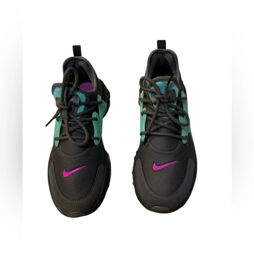 Nike Presto React Youth Gray/Pink/Teal Running Sneakers - Picture 7 of 7